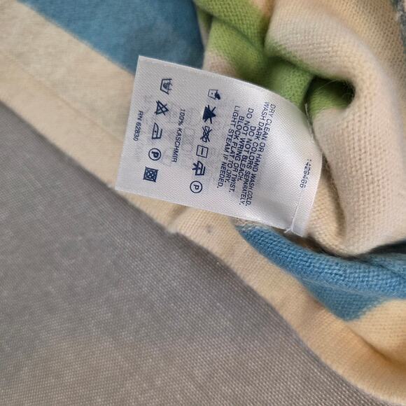 Lands’ End Striped Cashmere Sweater Women’s Small 100% Cashmere Pullover - Picture 5 of 12